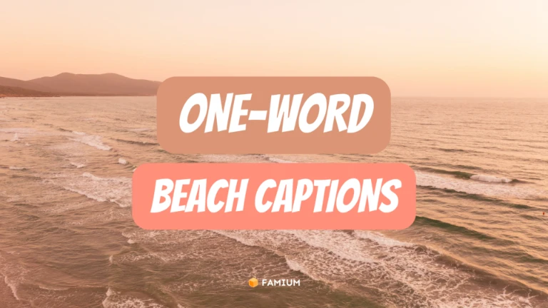 Aesthetic One Word Instagram Captions about the Beach